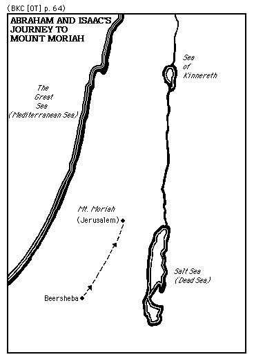 Map to Mount Moriah